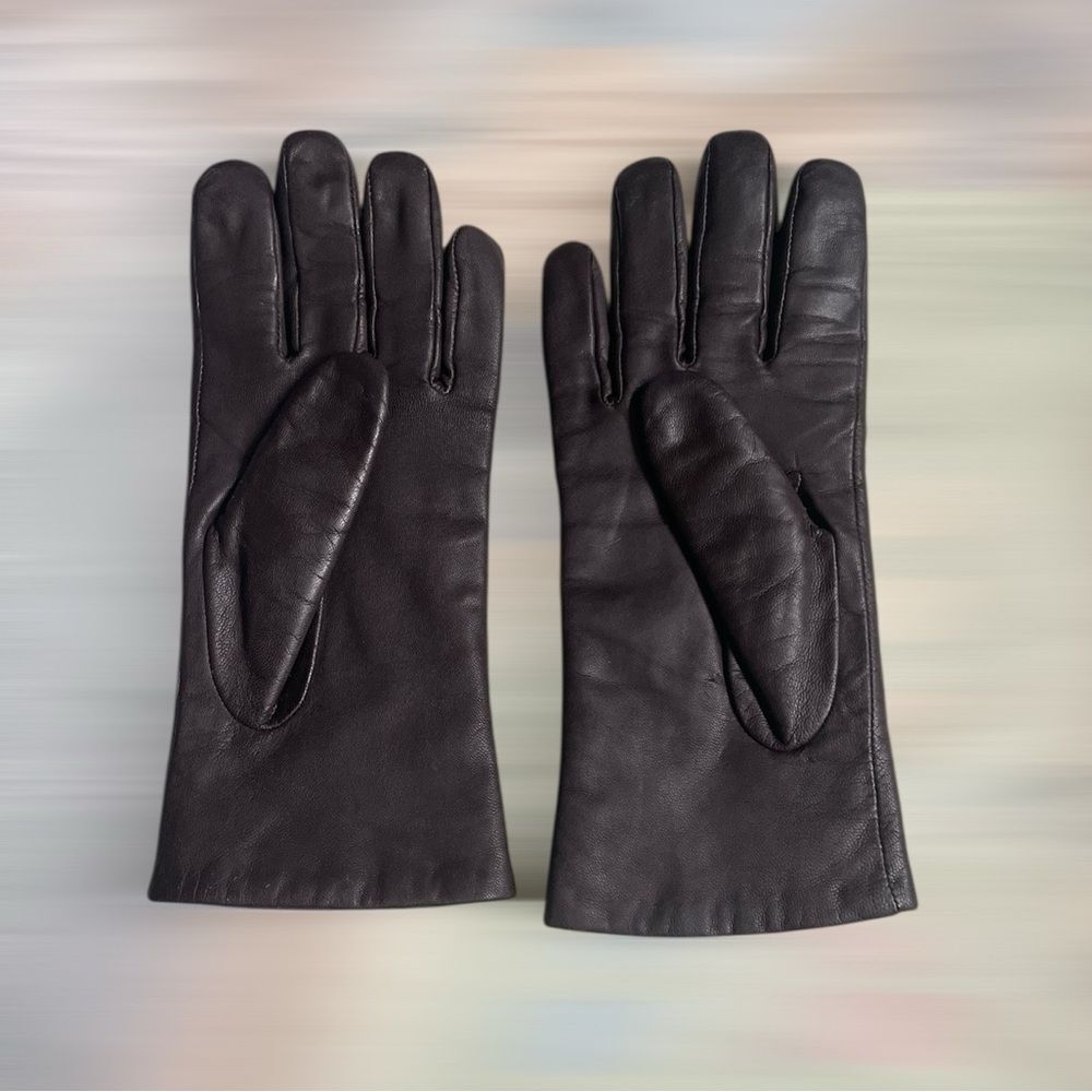 Isotoner Women's Brown
Leather Fleece Lined Gloves Size 7.5